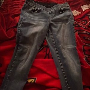I am selling these blue jeans. They are a small and the brand is Maurice’s.